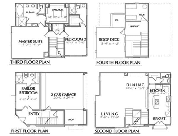 Townhouse Plan D6086