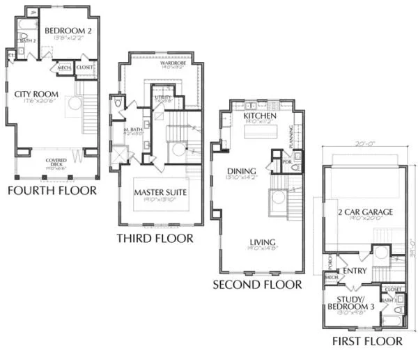 Townhouse Plan E2282 A1.2