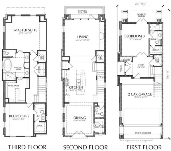 Townhouse Plan E1155 C1.2