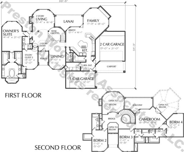 Two Story Home Plan D2116