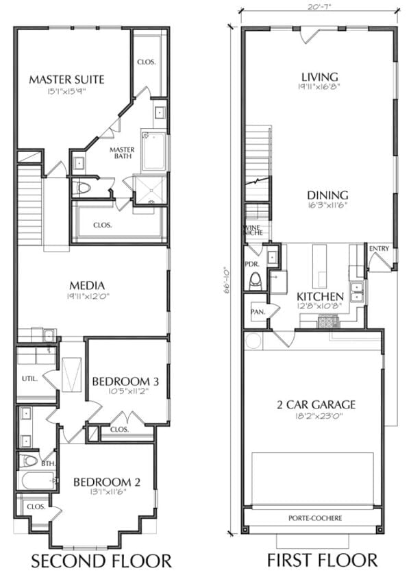 Townhouse Plan E3088 A1.1