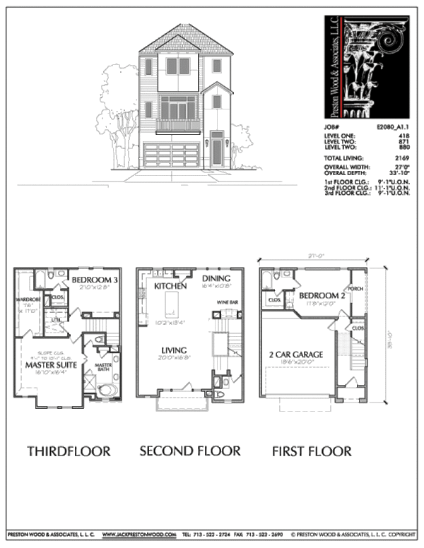 Townhouse Plan E2080 A1.1