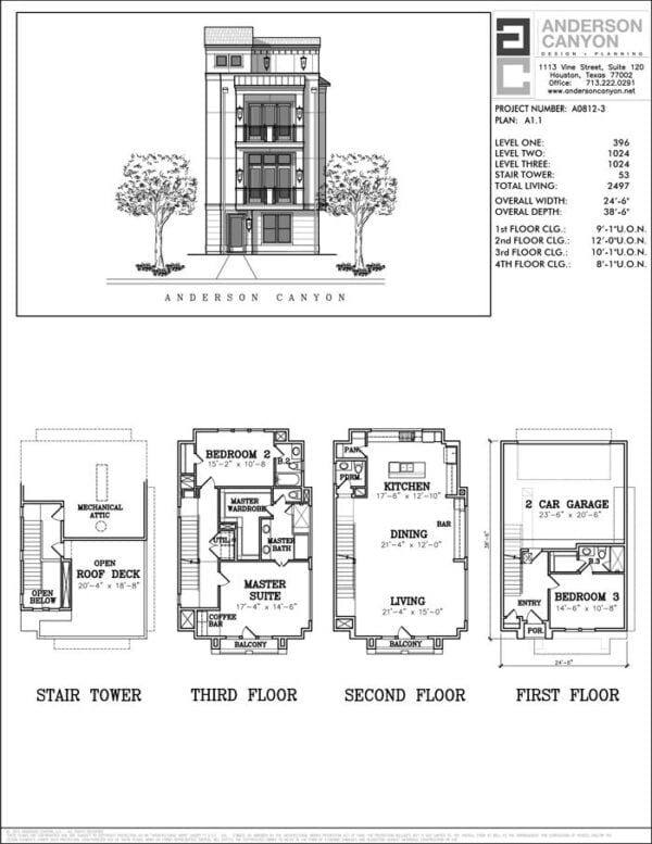 Townhouse Plan A0812 A1.1