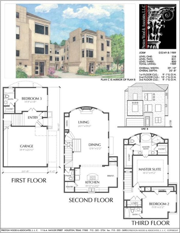 Townhouse Plan D3249 B