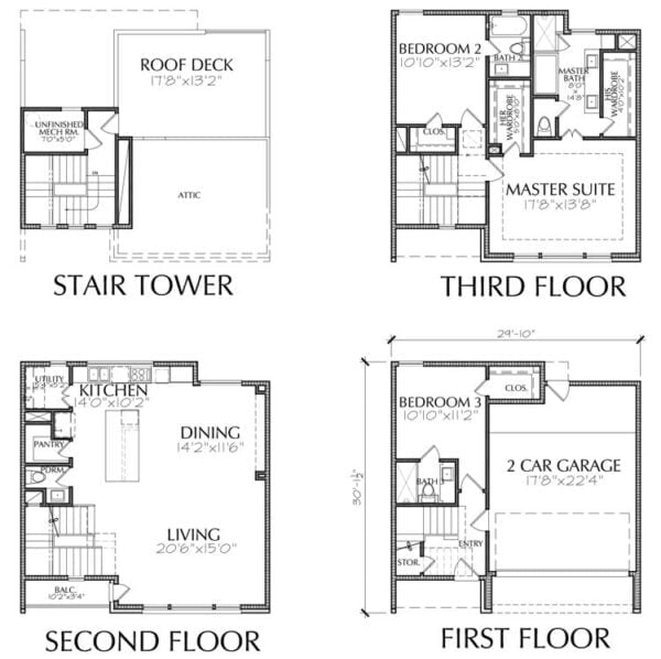 Townhouse Plan E2139 A1.2L