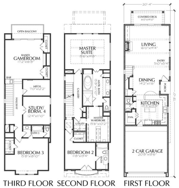 Townhouse Plan E1183 A1.1