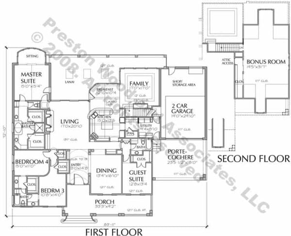 One Story Home Plan C6034