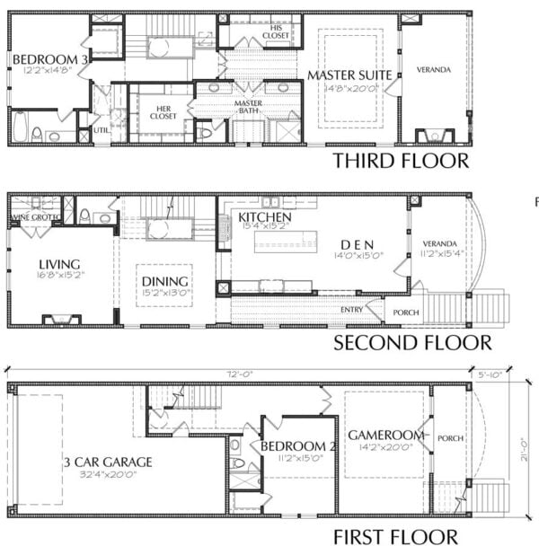 Townhouse Plan E2159 A1.1