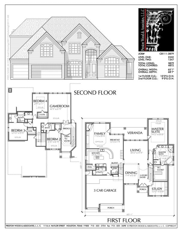 Two Story House Plan C8111