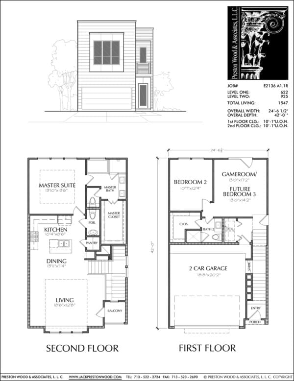 Townhouse Plan E2136 A1.1