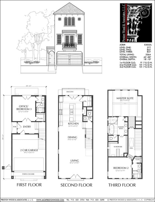 Townhouse Plan E3032L