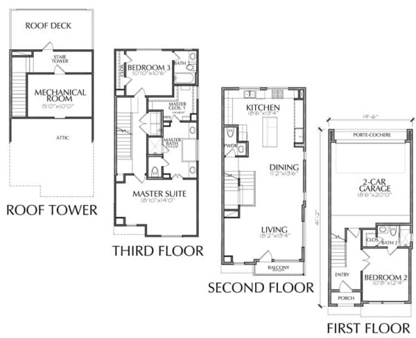 Townhouse Plan E1171 A1.1L