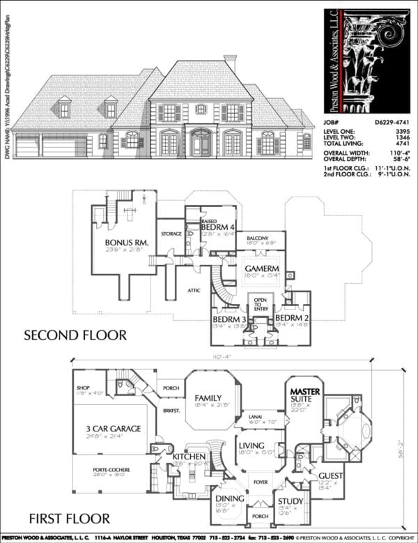 Two Story House Plan C6229