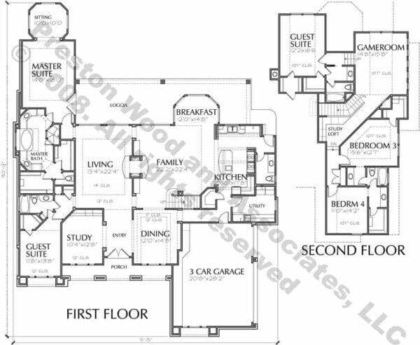 Two Story House Plan D0181