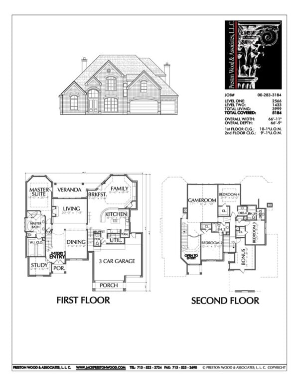 Two Story House Plan D0283
