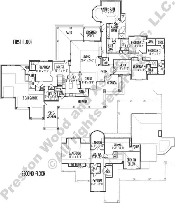 Two Story House Plan C6233