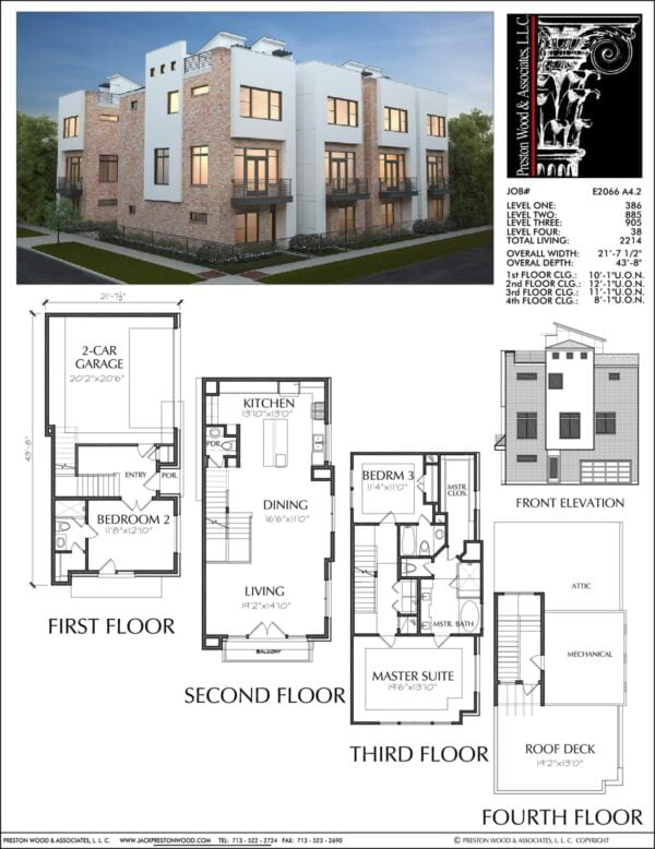 Townhouse Plan E2066 A4.2