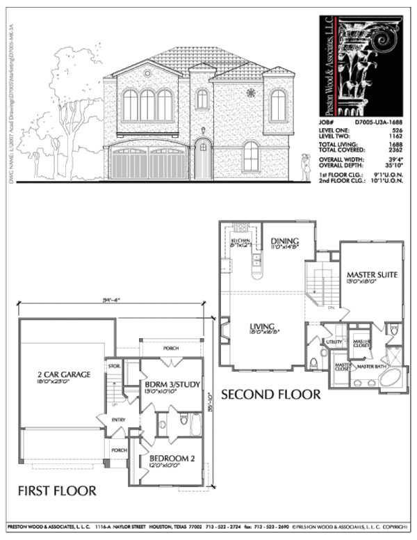 Urban House Plan D7005 3A