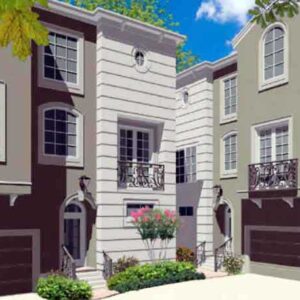 Duplex Townhouse Plan D6263 A