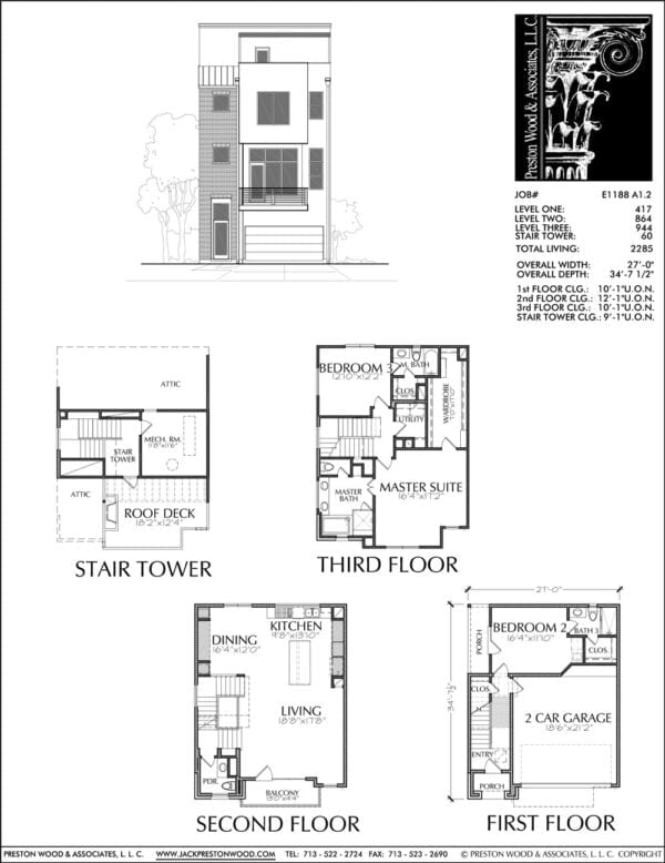 Townhouse Plan E1188 A1.2