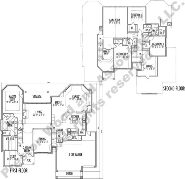 Two Story House Plan D0283