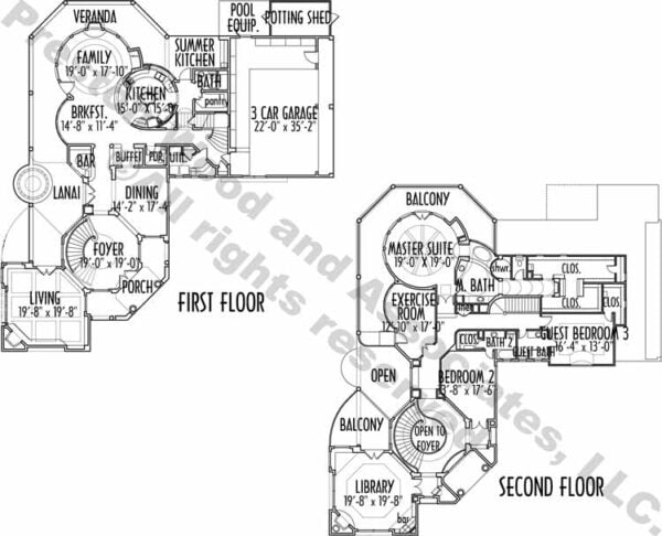 Two Story House Plan C5221