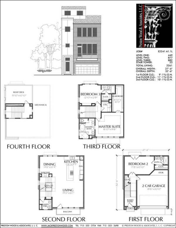 Townhouse Plan E2241 A1.1