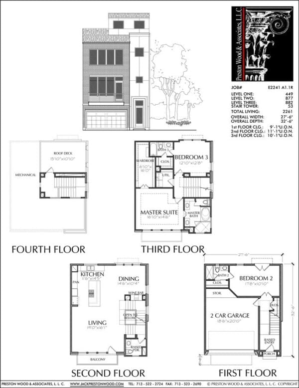 Townhouse Plan E2241 A1.1