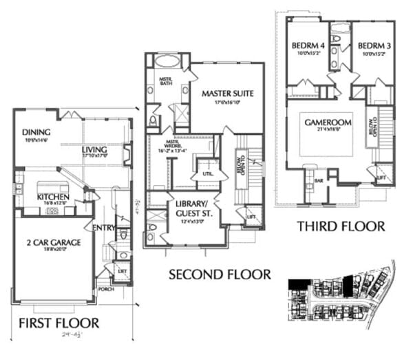 Townhouse Plan D9095 A4 LOTS 9-13