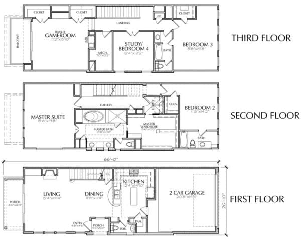 Townhouse Plan E1116