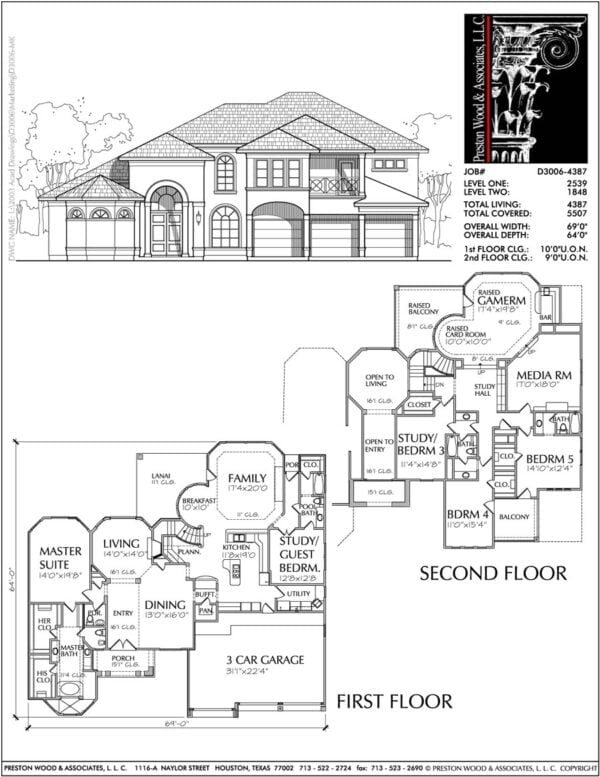 Two Story House Plan D3006