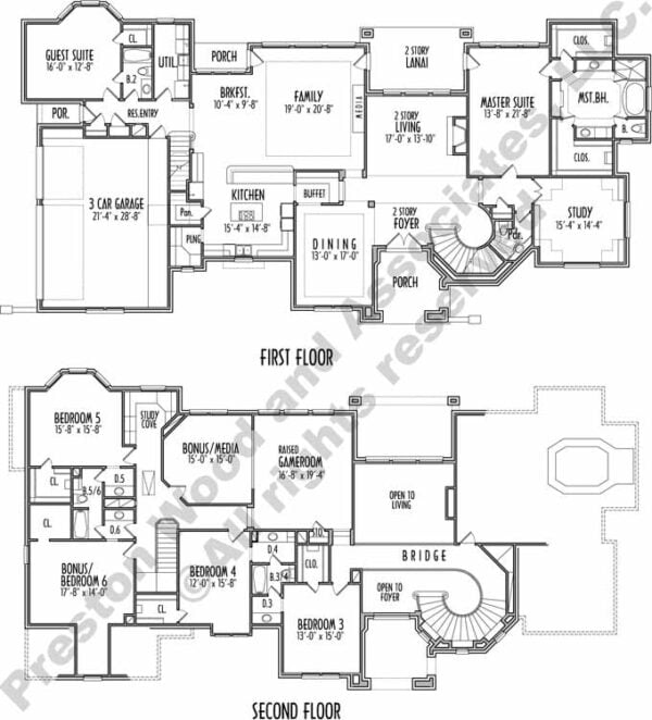 Two Story House Plan C8281
