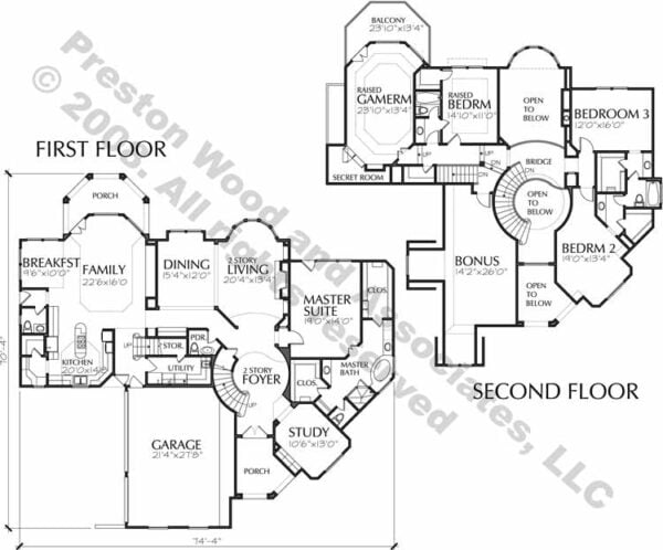 Two Story House Plan C6015