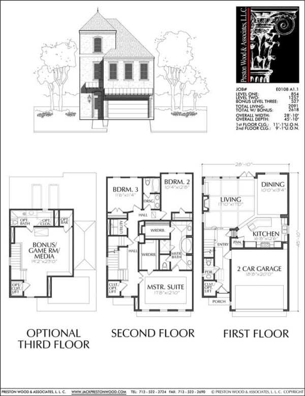 Townhouse Plan E0108 A1.1