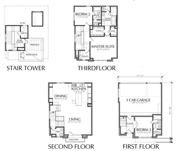 Townhouse Plan E2028 B1.1