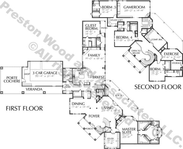 Two Story Home Plan C6330