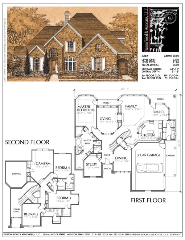 Two Story Home Plan bC8048 & C9028