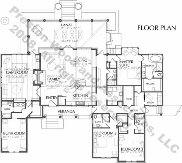 One Story Home Plan D1215