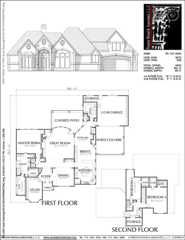 Two Story House Plan C5167