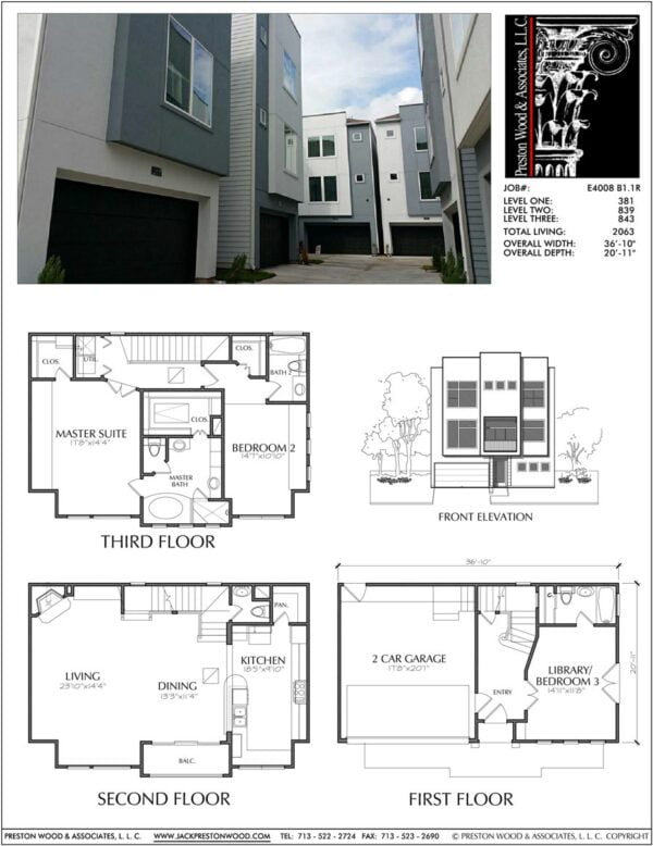 Townhouse Plan E4008 B1.1