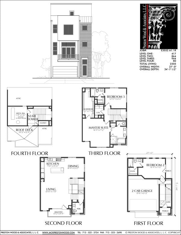 Townhouse Plan E3052 A1.1