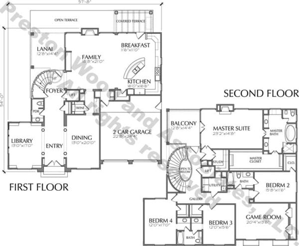 Two Story House Plan D2167