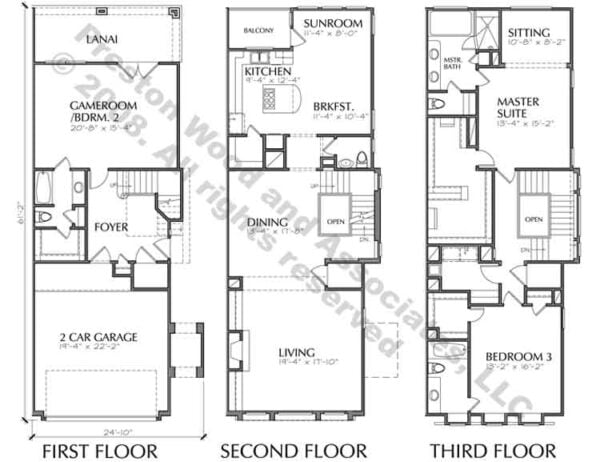 Duplex Townhome Plan aC8228