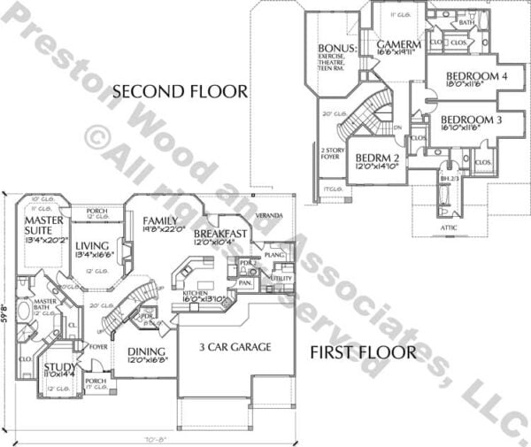 Two Story House Plan C7023