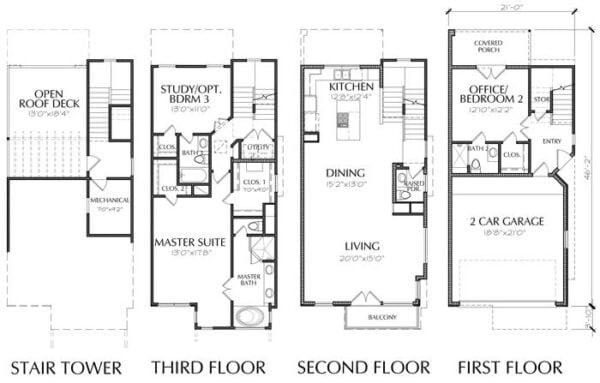 Townhouse Plan E3316 B1.1