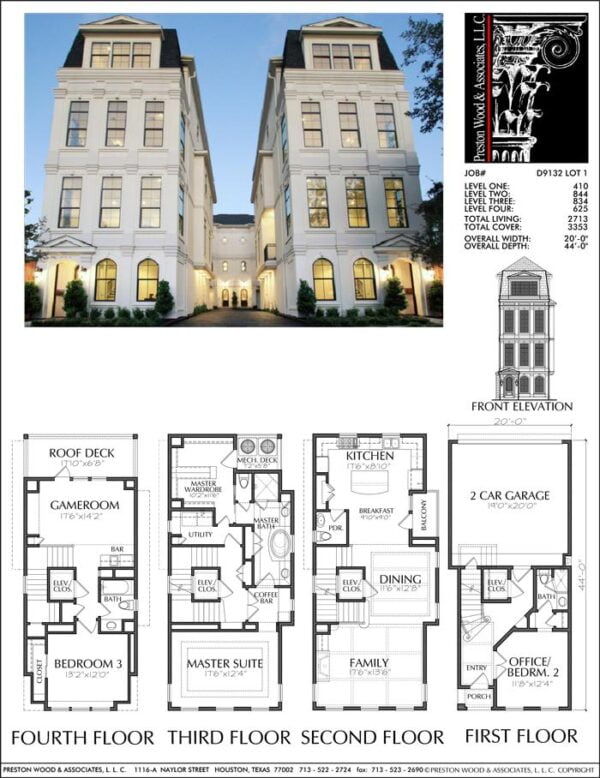 Townhouse Plan D9132 LOTS 1 & 4