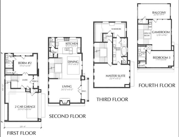 Townhouse Plan E3026 B1.1R