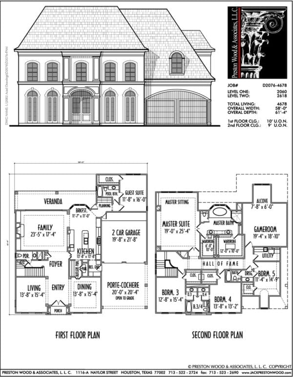 Two Story House Plan D2076