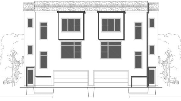 Duplex Townhouse Plan E3372 A1.1