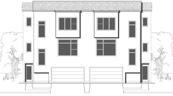 Duplex Townhouse Plan E3372 A1.1